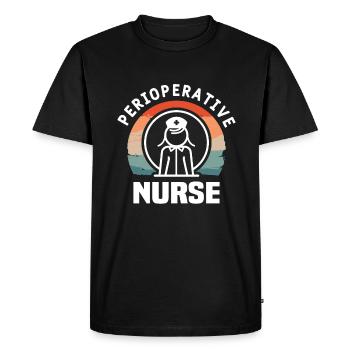 Perioperative Nurse Operating Room Nurses OR - Men's Premium Organic T-Shirt - black - Front - Nico (187cm)