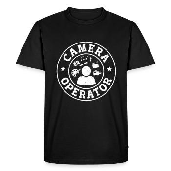 Artiste Caméraman - T-shirt Premium bio Homme - noir - Devant - Nico (187cm)