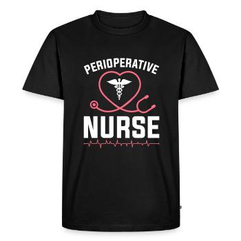 Perioperative Nurse Operating Room Nurses OR - Men's Premium Organic T-Shirt - black - Front - Nico (187cm)