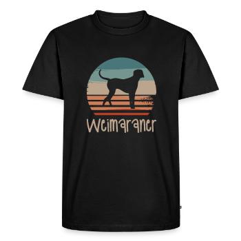 Vintage Retro Weimaraner Weimaraners Dog Lover - T-shirt Premium bio Homme - noir - Devant - Nico (187cm)