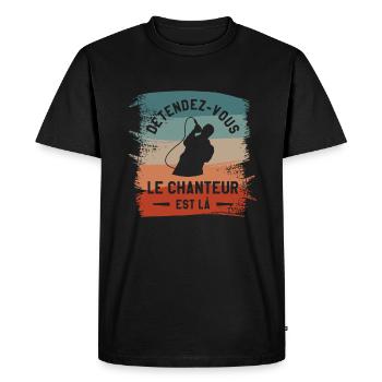 Détendez-Vous Le Chanteur Est Là Musique - T-shirt Premium bio Homme - noir - Devant - Nico (187cm)
