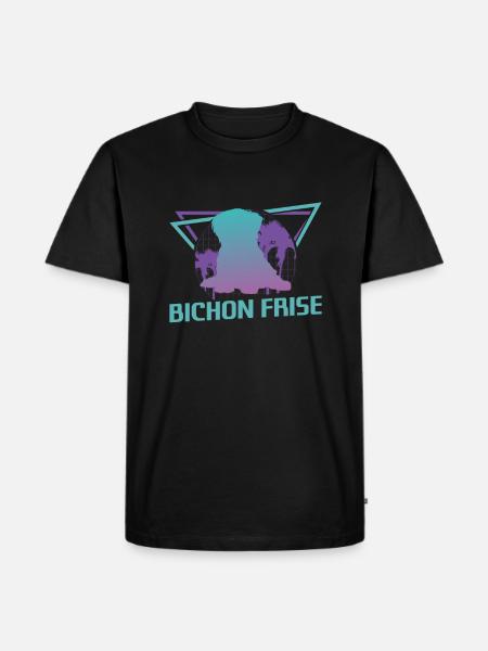 Retro Bichon Frise Dog Lover - Men's Premium Organic T-Shirt - black