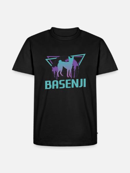 Retro Basenji Dog Lover - Men's Premium Organic T-Shirt - black