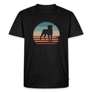 Chien Rottweiler Rottweiler Rétro Vintage - T-shirt Premium bio Homme - noir - Devant - Nico (187cm)