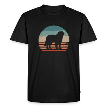 Vintage Retro St. Bernard Dog Lover - T-shirt Premium bio Homme - noir - Devant - Nico (187cm)
