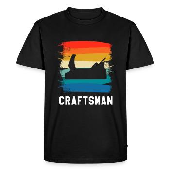 Rétro Vintage Classique Artisan Artisanat - T-shirt Premium bio Homme - noir - Devant - Nico (187cm)