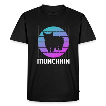 Rétro Munchkin Cat Lover - T-shirt Premium bio Homme - noir - Devant - Nico (187cm)