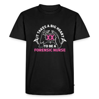 It Takes A Big Heart To Be A Forensic Nurse RN - Men's Premium Organic T-Shirt - black - Front - Nico (187cm)