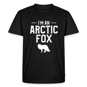 I'm An Arctic Fox White Foxes Lover - Men's Premium Organic T-Shirt - black - Front - Nico (187cm)