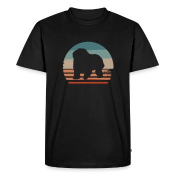 Vintage Retro Old English Sheepdog Dog Lover - T-shirt Premium bio Homme - noir - Devant - Nico (187cm)