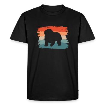 Vintage Retro Old English Sheepdog Dog Lover - T-shirt Premium bio Homme - noir - Devant - Nico (187cm)