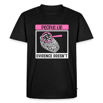 People Lie Evidence Doesn't Forensic Nurse RN - Men's Premium Organic T-Shirt - black - Front - Nico (187cm)