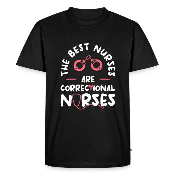 The Best Nurses Are Correctional Nurses RN Nurse - Men's Premium Organic T-Shirt - black - Front - Nico (187cm)