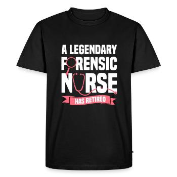 A Legendary Forensic Nurse Has Retired RN Nurses - Men's Premium Organic T-Shirt - black - Front - Nico (187cm)