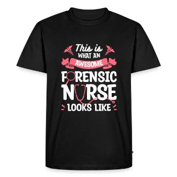 This Is What An Awesome Forensic Nurse Looks Like - Men's Premium Organic T-Shirt - black - Front - Nico (187cm)