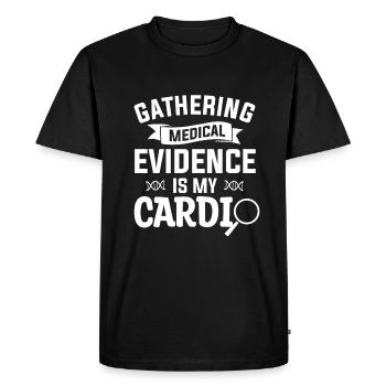 Gathering Medical Evidence Is My Cardio Forensic - T-shirt Premium bio Homme - noir - Devant - Nico (187cm)