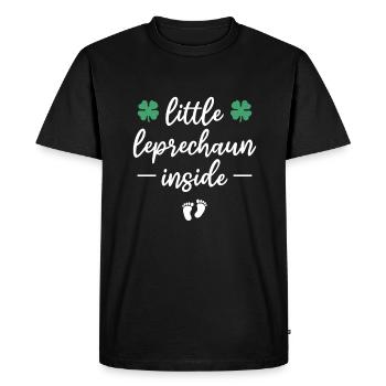Petit lutin à l’intérieur de la Saint-Patrick - T-shirt Premium bio Homme - noir - Devant - Nico (187cm)