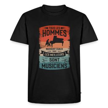 Mais Les Meilleurs Sont Musiciens Musique Musicien - T-shirt Premium bio Homme - noir - Devant - Nico (187cm)
