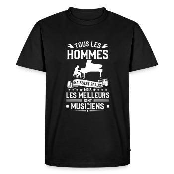 Mais Les Meilleurs Sont Musiciens Musique Musicien - T-shirt Premium bio Homme - noir - Devant - Nico (187cm)