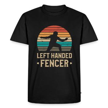 Escrimeur gaucher Escrimeurs gauchers - T-shirt Premium bio Homme - noir - Devant - Nico (187cm)