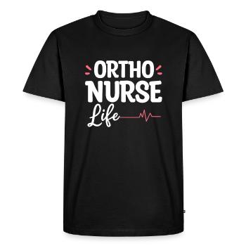 Ortho Nurse Life Orthopédiste orthopédiste IA Infirmières - T-shirt Premium bio Homme - noir - Devant - Nico (187cm)