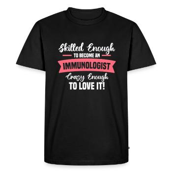 Assez habile pour devenir immunologiste - T-shirt Premium bio Homme - noir - Devant - Nico (187cm)