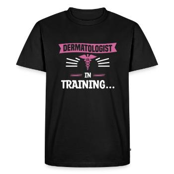 Dermatologue en formation Dermatologie - T-shirt Premium bio Homme - noir - Devant - Nico (187cm)