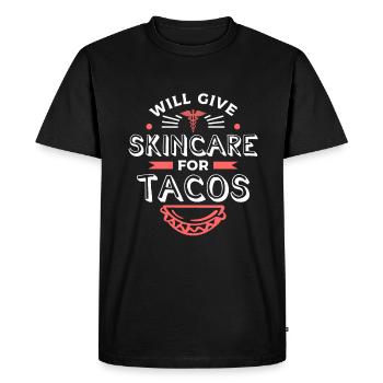 Donnera des soins de la peau pour les tacos dermatologue - T-shirt Premium bio Homme - noir - Devant - Nico (187cm)