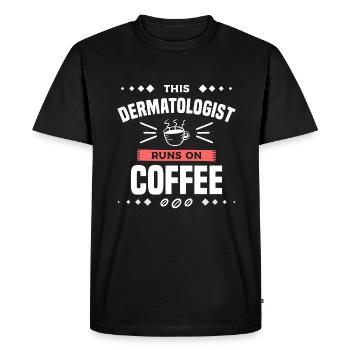 Ce dermatologue fonctionne sur la dermatologie du café - T-shirt Premium bio Homme - noir - Devant - Nico (187cm)