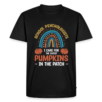 Psychologues scolaires Je me soucie des plus mignons - T-shirt Premium bio Homme - noir - Devant - Nico (187cm)