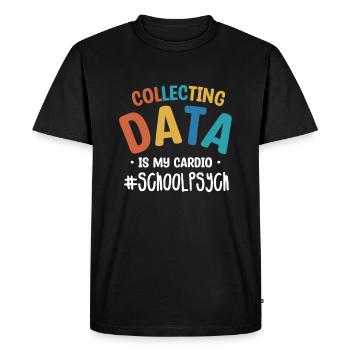 La collecte de données est mon psychologue de l’école cardio - T-shirt Premium bio Homme - noir - Devant - Nico (187cm)