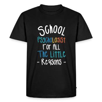 Psychologue scolaire pour toutes les petites raisons - T-shirt Premium bio Homme - noir - Devant - Nico (187cm)
