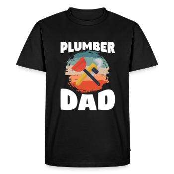 Plumber Dad Plumbing Plumbers - Men's Premium Organic T-Shirt - black - Front - Nico (187cm)