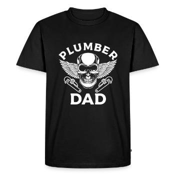 Plumber Dad Plumbing Plumbers - Men's Premium Organic T-Shirt - black - Front - Nico (187cm)