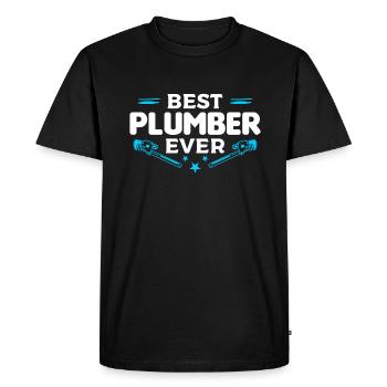 Best Plumber Ever Plumbing Plumbers - Men's Premium Organic T-Shirt - black - Front - Nico (187cm)