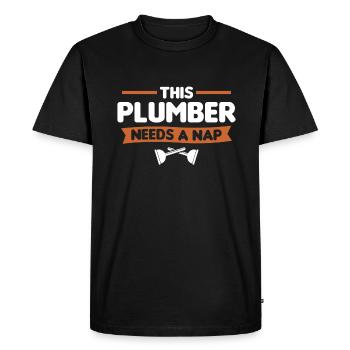 This Plumber Needs A Nap Plumbing Plumbers - Men's Premium Organic T-Shirt - black - Front - Nico (187cm)