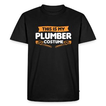 This Is My Plumber Costume Plumbing Plumbers - Men's Premium Organic T-Shirt - black - Front - Nico (187cm)