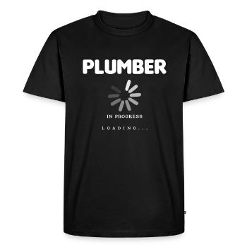 Plumber In Progress Loading Plumbing Plumbers - Men's Premium Organic T-Shirt - black - Front - Nico (187cm)
