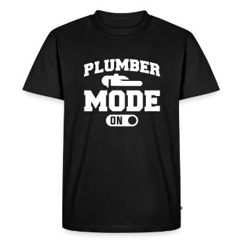 Plumber Mode On Plumbing Plumbers - Men's Premium Organic T-Shirt - black - Front - Nico (187cm)