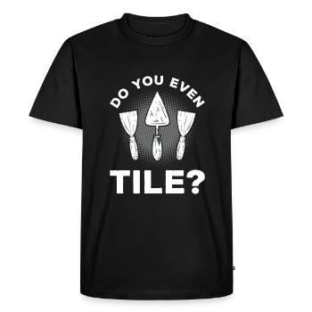 Faites-vous même des carreaux carreaux carrelage - T-shirt Premium bio Homme - noir - Devant - Nico (187cm)
