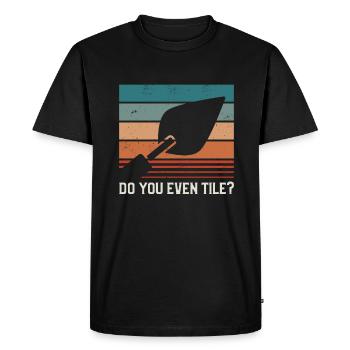 Faites-vous même des carreaux carreaux carrelage - T-shirt Premium bio Homme - noir - Devant - Nico (187cm)