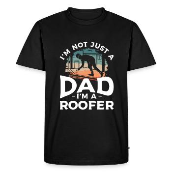 Je ne suis pas seulement un père, je suis un couvreur Couvreurs - T-shirt Premium bio Homme - noir - Devant - Nico (187cm)