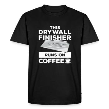 Cette finisseur de cloisons sèches fonctionne sur des cloisons sèches au café - T-shirt Premium bio Homme - noir - Devant - Nico (187cm)