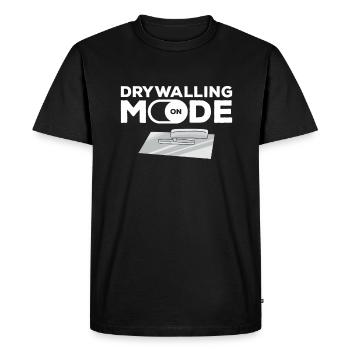 Mode de cloison sèche sur cloison sèche - T-shirt Premium bio Homme - noir - Devant - Nico (187cm)