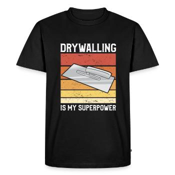 Les cloisons sèches sont mon super-pouvoir Cloison sèche - T-shirt Premium bio Homme - noir - Devant - Nico (187cm)