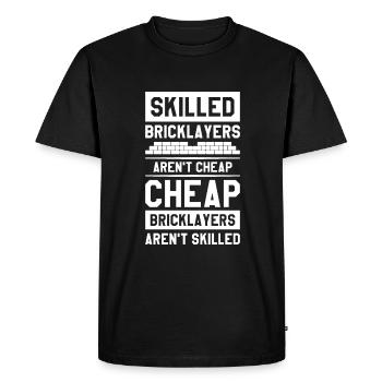 Les maçons qualifiés ne sont pas des maçons bon marché - T-shirt Premium bio Homme - noir - Devant - Nico (187cm)
