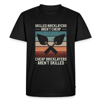 Les maçons qualifiés ne sont pas des maçons bon marché - T-shirt Premium bio Homme - noir - Devant - Nico (187cm)