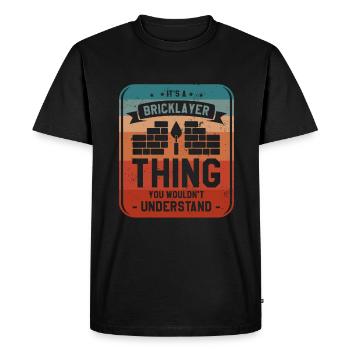 C’est une chose de maçon que vous ne comprendriez pas - T-shirt Premium bio Homme - noir - Devant - Nico (187cm)