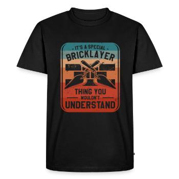 C’est une chose spéciale de maçon que vous ne voudriez pas - T-shirt Premium bio Homme - noir - Devant - Nico (187cm)