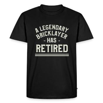 Un maçon légendaire a pris sa retraite en maçon - T-shirt Premium bio Homme - noir - Devant - Nico (187cm)